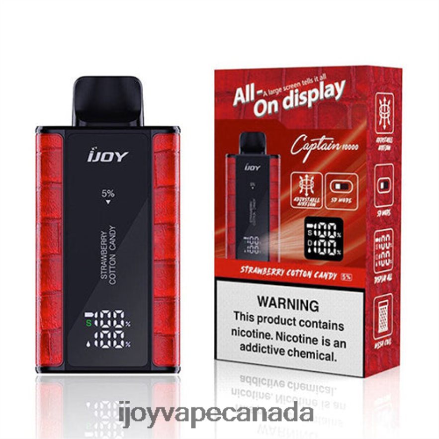 iJOY Vapes Online - iJOY Bar Captain Disposable 6ZV28X95 Strawberry Cotton Candy