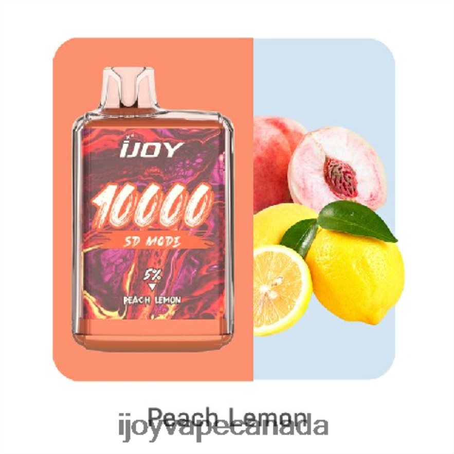 iJOY Vape Order Online - iJOY Bar SD10000 Disposable 6ZV28X168 Peach Lemon