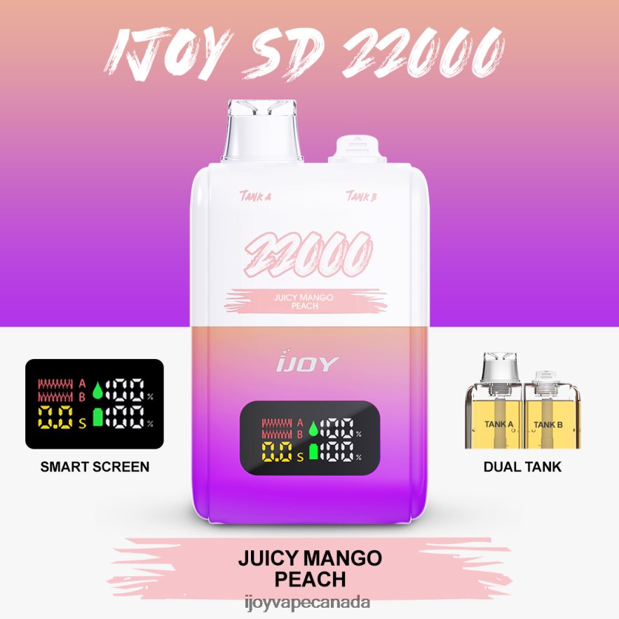 iJOY Cig Toronto - iJOY SD 22000 Disposable 6ZV28X156 Juicy Mango Peach