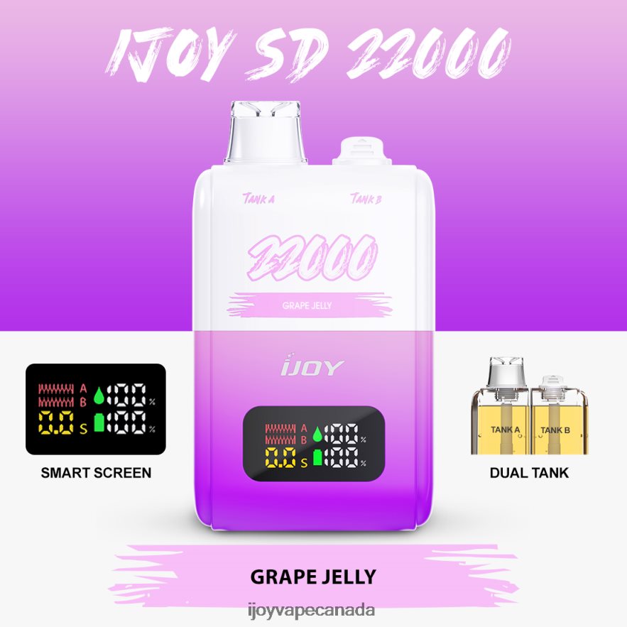 iJOY Vape Canada - iJOY SD 22000 Disposable 6ZV28X153 Grape Jelly